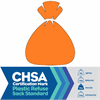 Orange Refuse Sacks CHSA - Heavy Duty (15kg) 90L 18x29x38