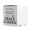 Click here for more details of the Organic Applicator Tampons ( Regular ) Grace & Green  Bulk Box